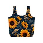 Flowers Pattern Spring Bloom Blossom Rose Nature Flora Floral Plant Full Print Recycle Bag (S)