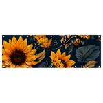 Flowers Pattern Spring Bloom Blossom Rose Nature Flora Floral Plant Banner and Sign 12  x 4 