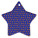 Cute sketchy monsters motif pattern Ornament (Star)
