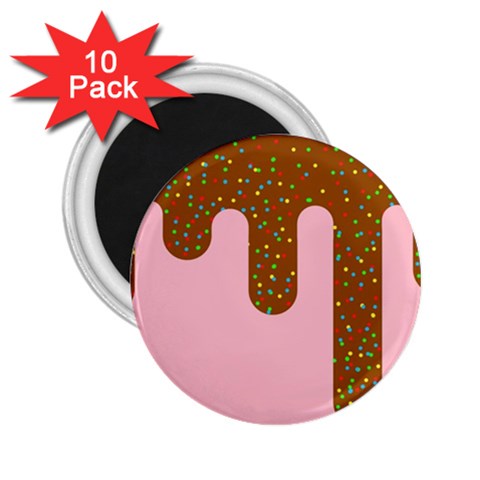 Ice Cream Dessert Food Cake Chocolate Sprinkles Sweet Colorful Drip Sauce Cute 2.25  Magnets (10 pack)  from UrbanLoad.com Front