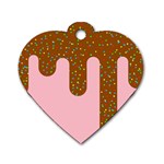 Ice Cream Dessert Food Cake Chocolate Sprinkles Sweet Colorful Drip Sauce Cute Dog Tag Heart (Two Sides)