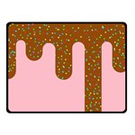 Ice Cream Dessert Food Cake Chocolate Sprinkles Sweet Colorful Drip Sauce Cute Two Sides Fleece Blanket (Small)