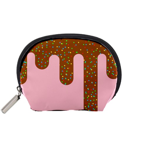 Ice Cream Dessert Food Cake Chocolate Sprinkles Sweet Colorful Drip Sauce Cute Accessory Pouch (Small) from UrbanLoad.com Front