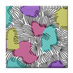 Lines Line Art Pastel Abstract Multicoloured Surfaces Art Tile Coaster