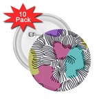 Lines Line Art Pastel Abstract Multicoloured Surfaces Art 2.25  Buttons (10 pack) 