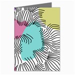 Lines Line Art Pastel Abstract Multicoloured Surfaces Art Greeting Cards (Pkg of 8)