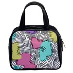 Lines Line Art Pastel Abstract Multicoloured Surfaces Art Classic Handbag (Two Sides)