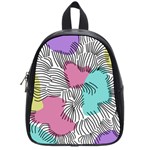 Lines Line Art Pastel Abstract Multicoloured Surfaces Art School Bag (Small)