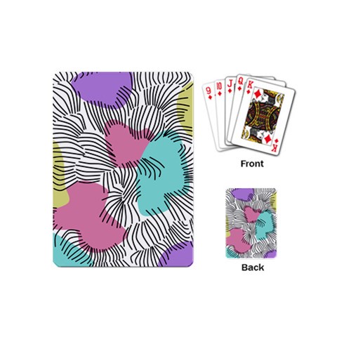 Lines Line Art Pastel Abstract Multicoloured Surfaces Art Playing Cards Single Design (Mini) from UrbanLoad.com Back
