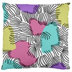 Lines Line Art Pastel Abstract Multicoloured Surfaces Art Large Cushion Case (One Side)
