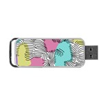 Lines Line Art Pastel Abstract Multicoloured Surfaces Art Portable USB Flash (Two Sides)