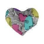 Lines Line Art Pastel Abstract Multicoloured Surfaces Art Standard 16  Premium Heart Shape Cushions
