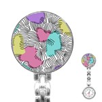 Lines Line Art Pastel Abstract Multicoloured Surfaces Art Stainless Steel Nurses Watch