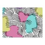 Lines Line Art Pastel Abstract Multicoloured Surfaces Art Two Sides Premium Plush Fleece Blanket (Mini)