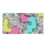 Lines Line Art Pastel Abstract Multicoloured Surfaces Art Satin Wrap 35  x 70 