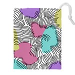 Lines Line Art Pastel Abstract Multicoloured Surfaces Art Drawstring Pouch (5XL)