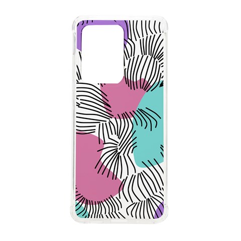 Lines Line Art Pastel Abstract Multicoloured Surfaces Art Samsung Galaxy S20 Ultra 6.9 Inch TPU UV Case from UrbanLoad.com Front