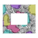 Lines Line Art Pastel Abstract Multicoloured Surfaces Art White Wall Photo Frame 5  x 7 
