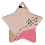 Pink Pattern Line Art Texture Minimalist Design Ornament (Star)