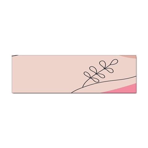 Pink Pattern Line Art Texture Minimalist Design Sticker (Bumper) from UrbanLoad.com Front