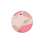 Pink Pattern Line Art Texture Minimalist Design Golf Ball Marker