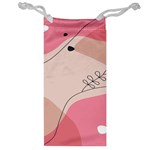 Pink Pattern Line Art Texture Minimalist Design Jewelry Bag