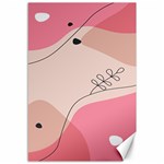 Pink Pattern Line Art Texture Minimalist Design Canvas 12  x 18 