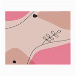 Pink Pattern Line Art Texture Minimalist Design Small Glasses Cloth (2 Sides)