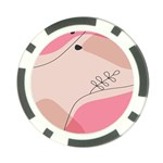 Pink Pattern Line Art Texture Minimalist Design Poker Chip Card Guard