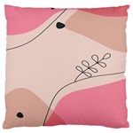 Pink Pattern Line Art Texture Minimalist Design Standard Premium Plush Fleece Cushion Case (One Side)
