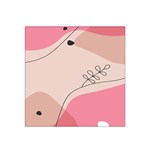 Pink Pattern Line Art Texture Minimalist Design Satin Bandana Scarf 22  x 22 