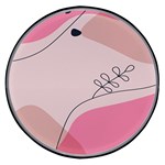 Pink Pattern Line Art Texture Minimalist Design Wireless Fast Charger(Black)