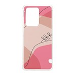 Pink Pattern Line Art Texture Minimalist Design Samsung Galaxy S20 Ultra 6.9 Inch TPU UV Case