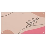 Pink Pattern Line Art Texture Minimalist Design Banner and Sign 4  x 2 