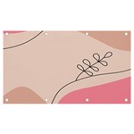Pink Pattern Line Art Texture Minimalist Design Banner and Sign 7  x 4 