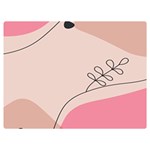 Pink Pattern Line Art Texture Minimalist Design Premium Plush Fleece Blanket (Extra Small)