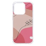 Pink Pattern Line Art Texture Minimalist Design iPhone 14 Pro TPU UV Print Case