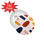 Boho Bohemian Style Design Minimalist Aesthetic Pattern Art Shapes Lines 1.75  Buttons (100 pack) 