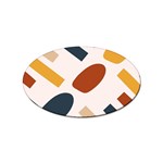 Boho Bohemian Style Design Minimalist Aesthetic Pattern Art Shapes Lines Sticker (Oval)