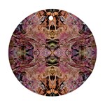 Pink on brown Ornament (Round)