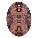 Pink on brown Ornament (Oval)