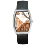 Bohemian Digital Minimalist Boho Style Geometric Abstract Art Barrel Style Metal Watch