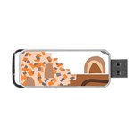 Bohemian Digital Minimalist Boho Style Geometric Abstract Art Portable USB Flash (One Side)