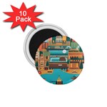 City Painting Town Urban Artwork 1.75  Magnets (10 pack) 