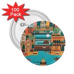 City Painting Town Urban Artwork 2.25  Buttons (100 pack) 