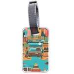 City Painting Town Urban Artwork Luggage Tag (two sides)