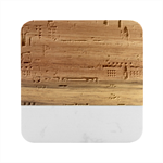 City Painting Town Urban Artwork Marble Wood Coaster (Square)