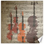 Music Notes Score Song Melody Classic Classical Vintage Violin Viola Cello Bass Canvas 16  x 16 