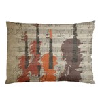 Music Notes Score Song Melody Classic Classical Vintage Violin Viola Cello Bass Pillow Case (Two Sides)