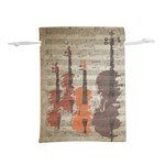 Music Notes Score Song Melody Classic Classical Vintage Violin Viola Cello Bass Lightweight Drawstring Pouch (S)